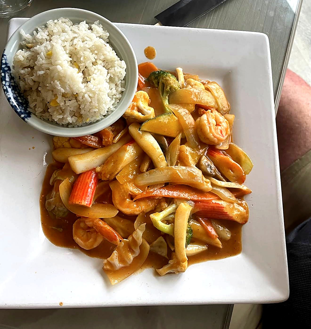 Seafood cashew stir-fry